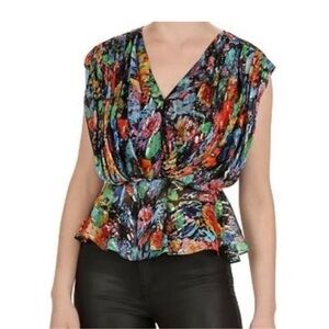 The Kooples Tokyo Night Lurex Silk Top EC SZS